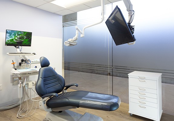 Modern dental exam and treatment room